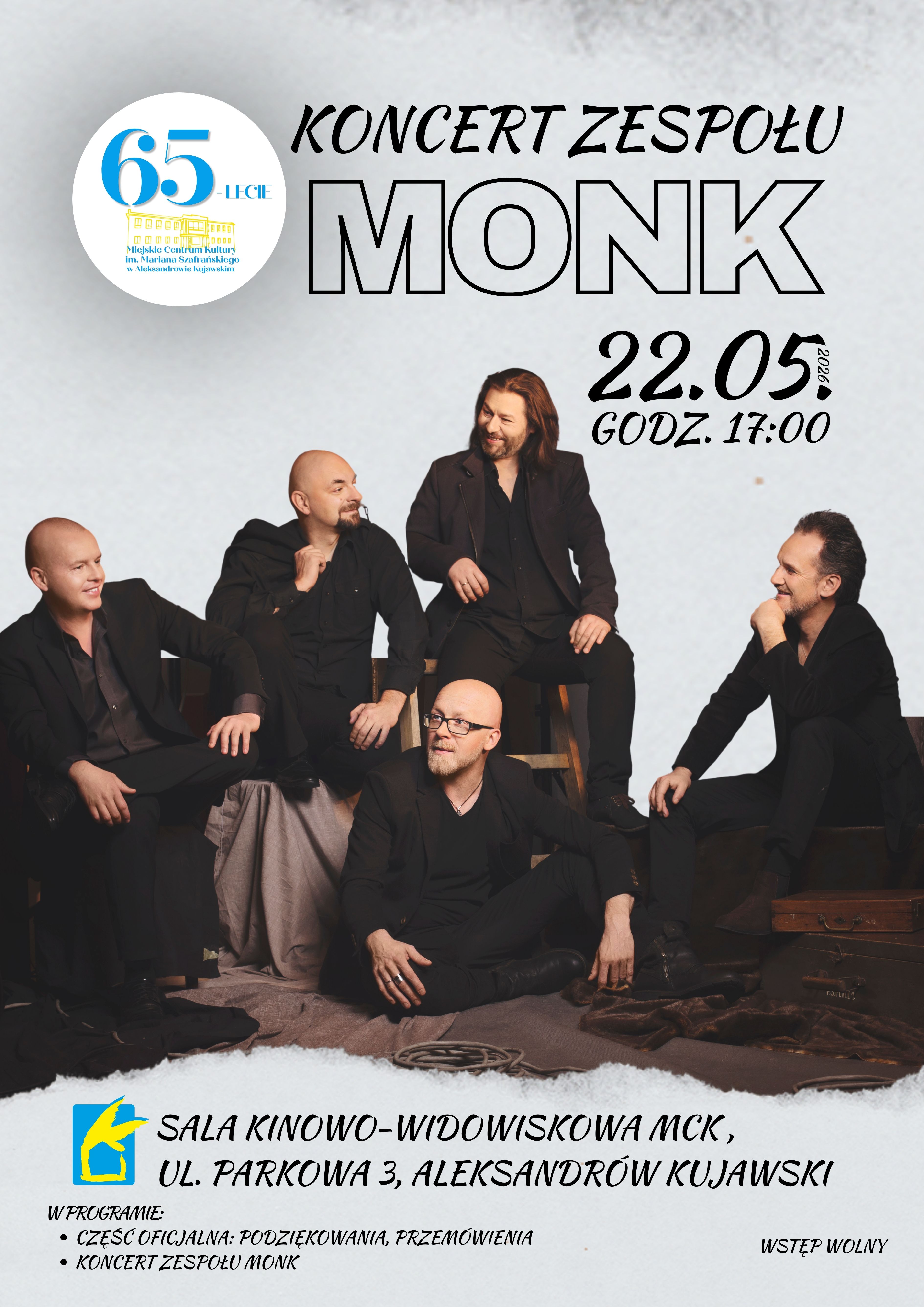 Koncert zespołu MONK - 65-lecie MCK